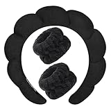 KYHYFJMD Spa Headbands for Washing Face Soft Puffy Bubble Headbands Wristband for Women Girls Makeup Skin Care Facial Beauty Shower Towel Hairband