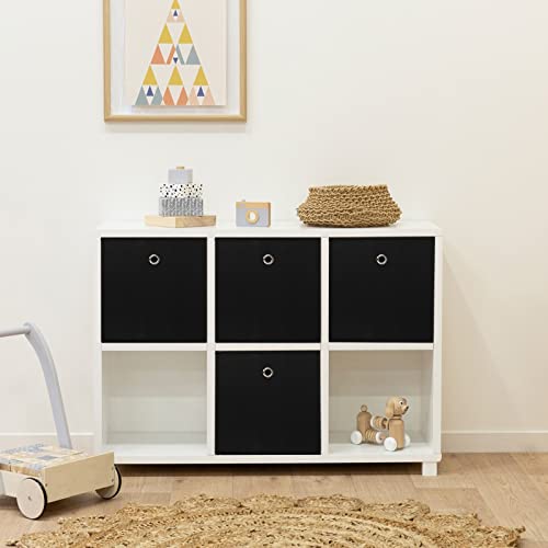 NieEnjoy-Black-Foldable-Storage-Cubes-Bins-11-Inch-Cloth-Storage-Cube-Fabric-Storage-Box-Cubes-Organizer-Baskets-with-Dual-Handles-for-Home-Organizer-Set-of-3-Black