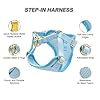 Furfect City Step in Dog Harness, No Pull No Choke, Durable Polyester Breathable mesh, Adjustable Strap, Quick Release Gold Hardware Metal Buckle, Soft Edges for Comfort (Blue, Extra Small) #1