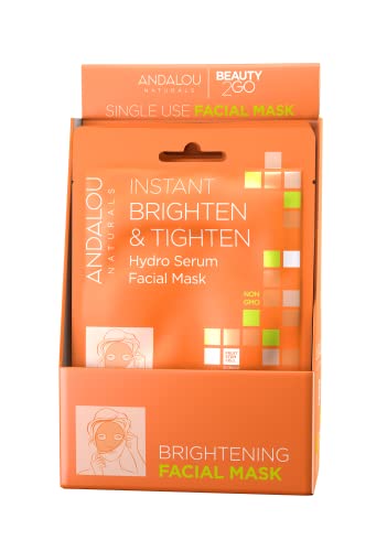 Andalou Naturals 859975020410 Instant Brighten & Tighten Hydro Serum Facial Mask, 0.6 Fluid Ounce cover