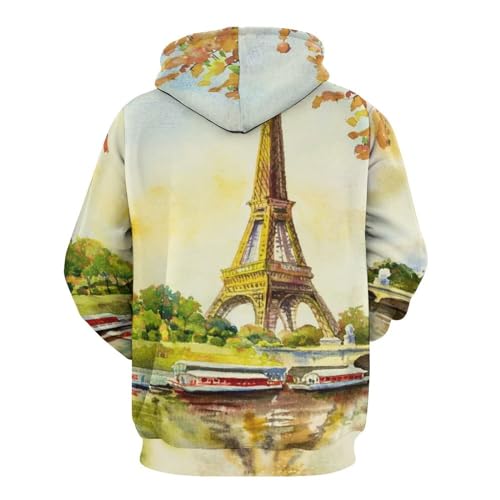 Sweat à capuche unisexe noir en taille S pull confortable à manches longues - 3