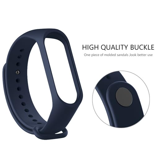 Pulseira para MI Band 5 6 e 7 em Silicone Uma Preta e Outra Cinza Band Silicone Resistente e Duravél