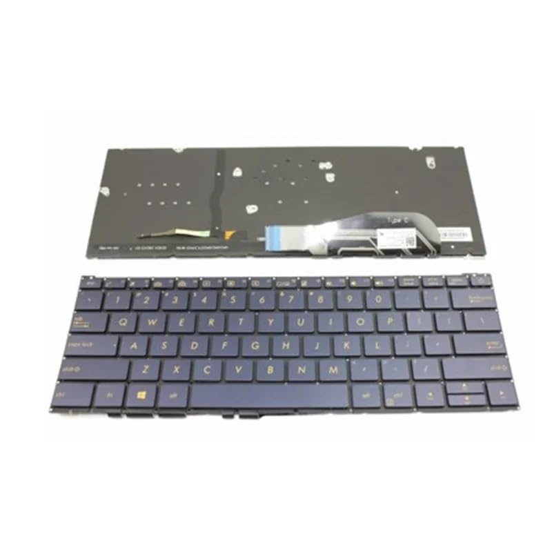 Clavier pour ASUS ZenBook UX390UAK bleu US QWERTY rétroéclairé UX390UA-DH51 UX390UA-XH74