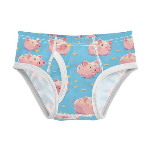 visesunny Boys Potty Training Underwear Pink Coin Bank Pig Breathe Cotton Briefs Size 2T-8Y for Toddler