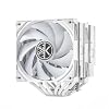 KINGCOOL Iron Wind 120 ARGB CPU Air Coolor, 6 Heat Pipes & Dual Towers, Dual 120mm PWM Fans, 1800 RPM Speed, ARGB Lighting, PC Cooler for AMD AM4 AM5/ Intel LGA 1851/1700, White