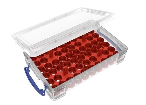 Feldherr Ensemble d'étagères à Peinture Compatible avec des boîtes 4l Vraiment utiles - 56 Pots de Peinture Citadel (18 ML / 24 ML), Couleur:Cherry Red,...