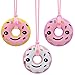 Chew Necklace for Infants Toddler, Silicone Donut Chewy Necklace for Kids Baby Chewing Biting Teething, 3 Pack Chewable Pendant Toy for Boys Girls with Autism ADHD SPD Anxiety or Special Needs