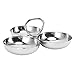 Dioche 3 Bowl Nut304 Stainless Steel Snack Plate - Durable 3 in 1 Fruit Bowl for Home & Outdoor Use - Easy to & Safe for All Ages (Style 2)
