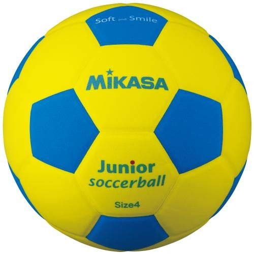 Mikasa SF4J-YBL Junior - Balón de fútbol infantil para niños a partir de 4 años, talla 4