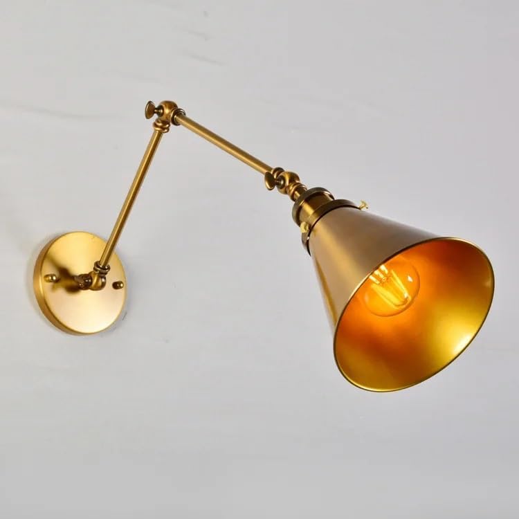 Aplique de pared LED nórdico dorado plegable lámpara retro industrial decoración del hogar restaurante cafetería leche estudio luz