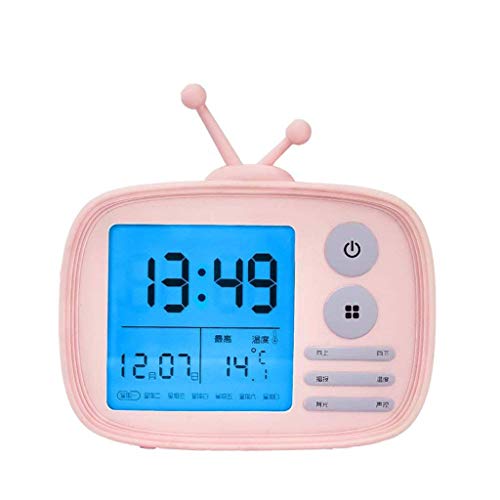 Reloj despertador digital LED de escritorio con pantalla retroiluminada electrónica portátil