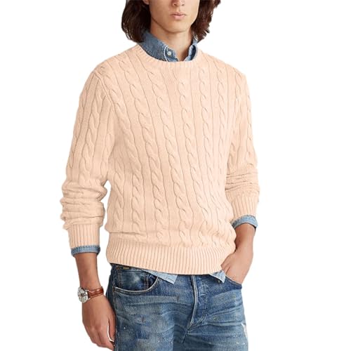 Winter Men's Sweater Casual Solid Color Thick Warm Sweater Fashion Round Neck Sweater