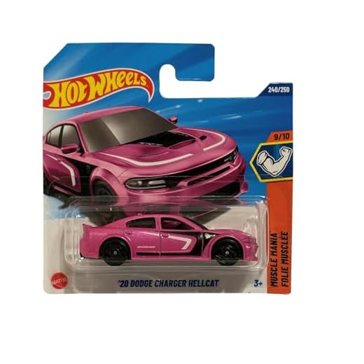 Hot Wheels '20 Dodge Charger Hellcat (JBB45) - Muscle Mania 9/10, Pink, 1:64 Scale Licensed Model Dodge