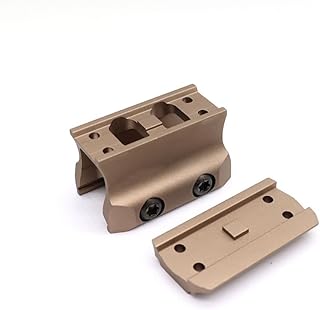 Soporte elevador táctico de punto rojo para miras réflex T1 T2 H1 MRO Optics, soporte de linterna de montaje para linterna, accesorios de caza, compatible con riel Picatinny, color marrón