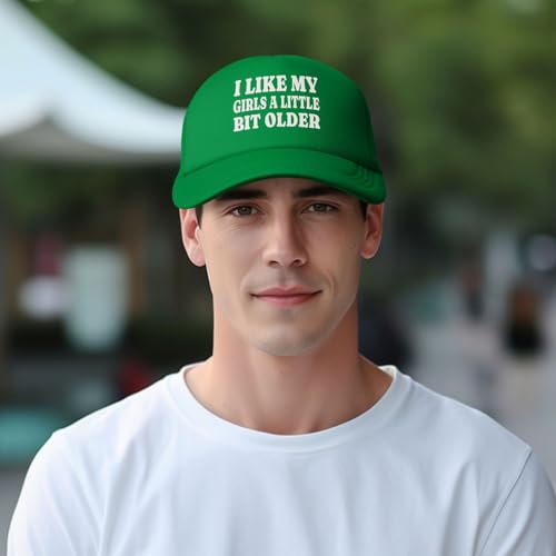 Image of I Like My Girls A Little Bit Older Trucker Hat Snapback Hat Funny Hats for Men Women