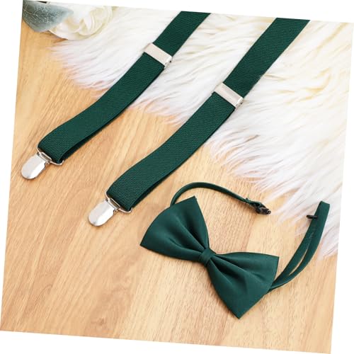 DOITOOL Adjustable Elastic Suspenders and Bow Tie Set for Boys Y-Back Design 2 Color Options for Tuxedos and Formal Events3