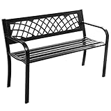 【Vielerorts geeignet】Das moderne Design der Bank istfür viele Orte angemessen z.B. am Straßenrand im Park, im Biergarten oder im heimischen Garten. Die Gartenbankschafft überall einen netten Platz auf dem man sich ausruhen kann.