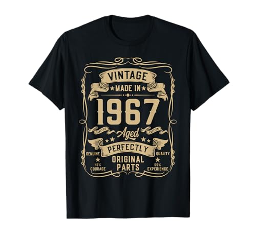 Vintage 1967 58yr 58th Birthday Gifts for Men 58 Years Old T-Shirt
