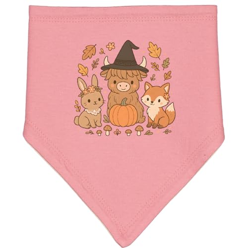 inktastic Halloween Fall Cow Fox Bunny Baby Bandana Bib