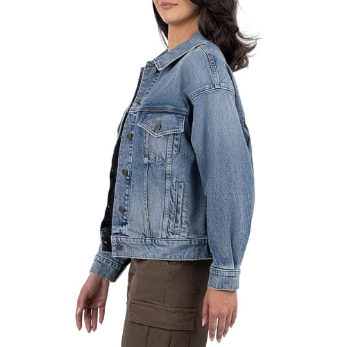 KUT from the Kloth Women's Liz Trucker Drop Jacket Soulder2