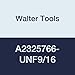 Walter Tools A2325766-UNF9/16 Prototex HSS Machine Tap, TICN Finish, 0.429" Shank Diameter, 1.024" Cutting Length, 3-19/32" Overall Length, 9/16-18 Size