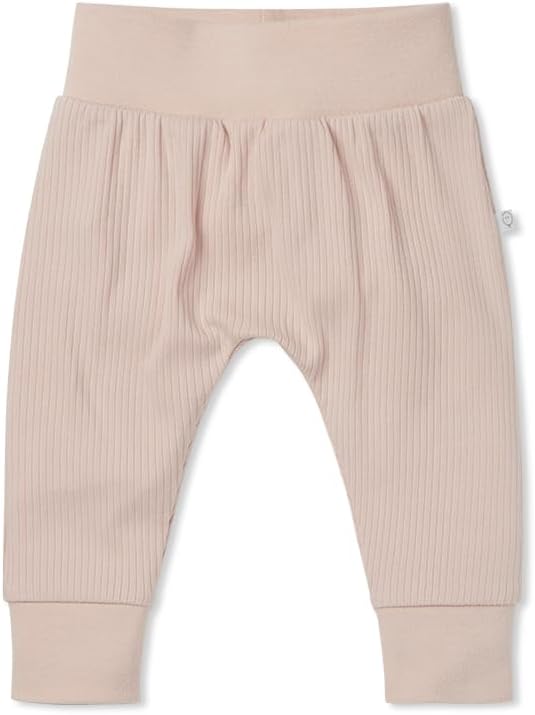 MORI Baby Premium Stretchy Ribbed Joggers - Breathable Everyday Pants - Viscose from Bamboo - Elastic Waist Bottoms Toddlers