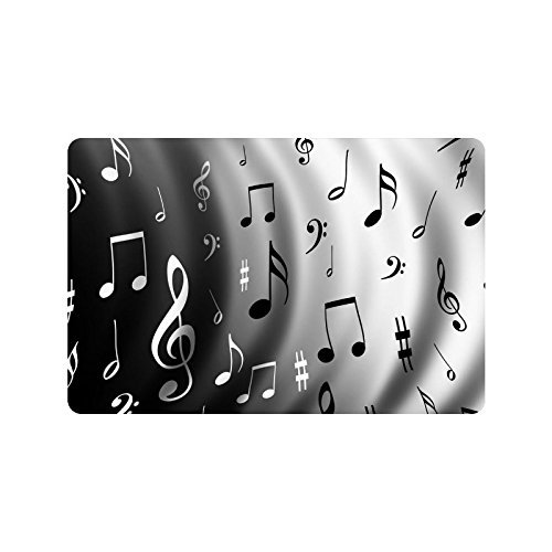 Music Notes Custom Doormat Entrance Mat Floor Mat Rug Indoor/Outdoor/Front Door/Bathroom Mats Rubber Non Slip Size 23.6 x 15.7 inches