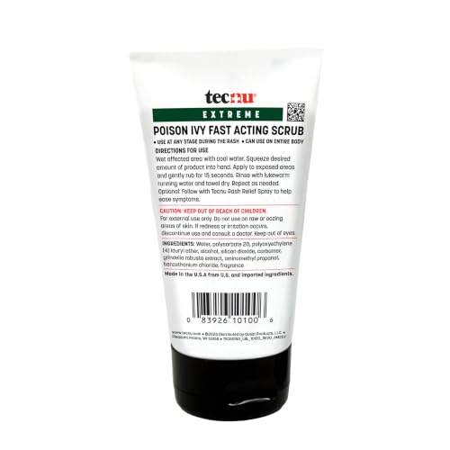 Image of Tecnu Extreme Poison Ivy & Oak Scrub, Poison Ivy Treatment, Removes Poisonous Plant Oils That Cause Rash and Itching
