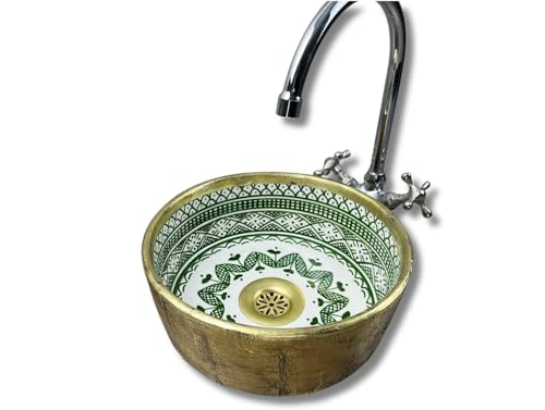 Modern Pottery Bathroom Vanity Vessel Sink, Artistic Countertop Ceramic Sink,