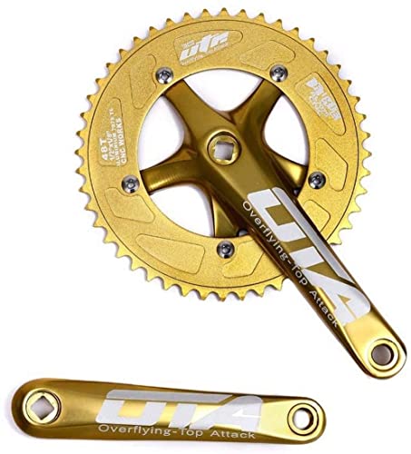 OTA Singlespeed - Guarnitura per bicicletta, 48T, 170 mm, braccio a manovella 130 BCD, per bici da corsa, bici da corsa, Fixed Gear, Fixie, Dahon (oro)