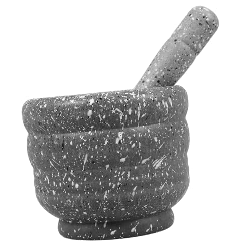 Ciieeo 1 Juego De Mortero Para Moler Y Triturar Taza Medicinal Freidora Varilla Para Picar Ajo Colador Picadora De Ajo Fácil De Limpiar Batidor Descorazonador Agarre Para