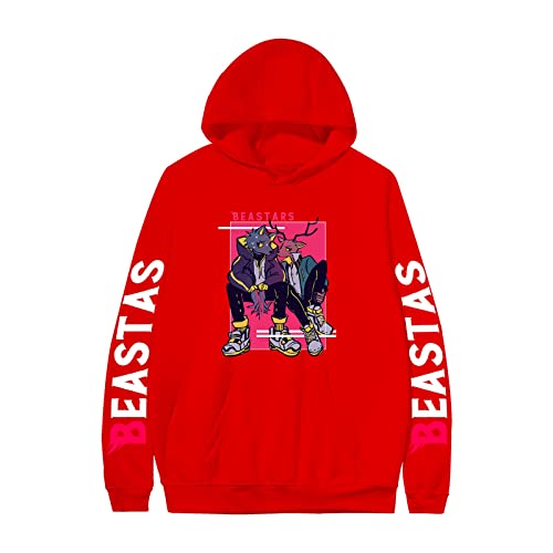 keepmore Anime Beastars Sudadera con Capucha Moda Otoño Invierno Personajes de Anime Impresión de Louis Ropa Deportiva con Capucha