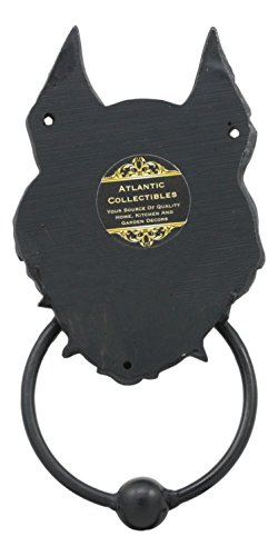 Wolf Moonlit Gargoyle Door Knocker Metal Ring Knocker Ball Sculpture #TOP3