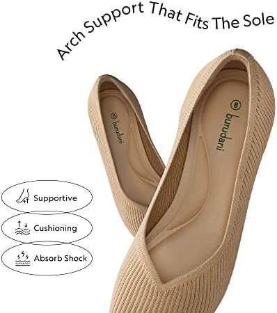 burudani Women's SBDPU2306W Chunky Low Block Heels Square Toe Work Pumps Comfortable Knitted Closed Toe Dress Wedding Shoes,Beige,Size 8.5 | Image 2