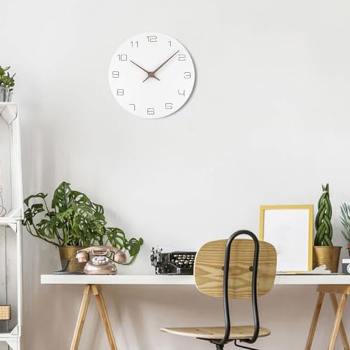 Horloge murale en bois decorative avec mecanisme silencieux pour maison - 7