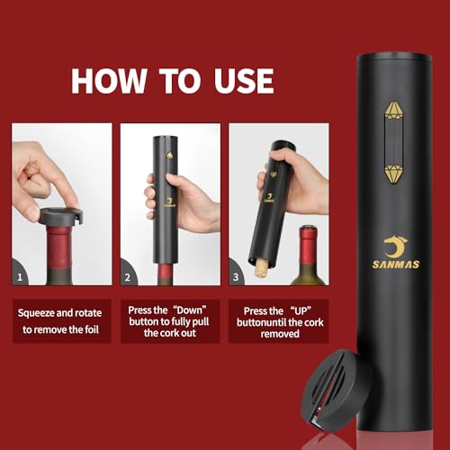 Sanmas WINE OPENERS-WO01 Electric Wine Opener, Automatic Wine Bottle Openers Set thumb #3