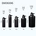 Fijinhom 24 oz Insulated Water Bottle with Handle, 304 Stainless Steel Water Bottles with Wide Mouth, Double Wall Vacuum Sports Water Bottle, BPA Free, Keep Cold and Hot, Black