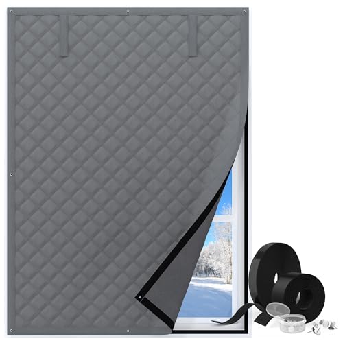 AGHITG Thermal Window Cover for Winter,38' X 62' for Window Insulation for Summer Heat, Oxford Cloth...