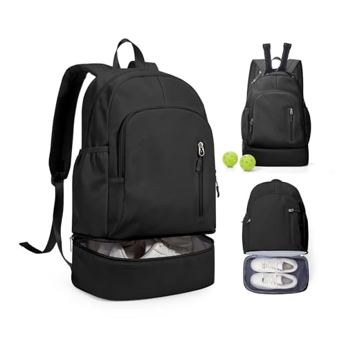 BJLFS Small Black Gym Backpack Men, Waterproof Gym Track