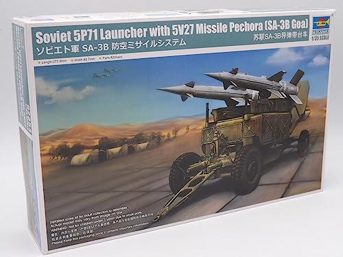 Maquette Soviétique 5P71 Pechora SA-3B Goa avec missile 5V27 et rampe de lancement