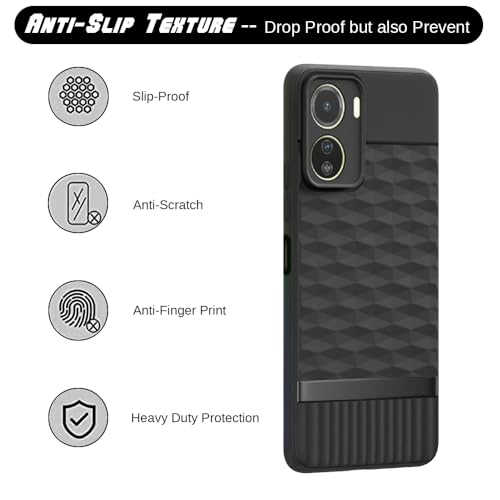 Image of Shockproof Case for Vivo Y16 4G / Y56 5G / T2x 5G | Full Camera Protection | TPU Flexible Back Cover for Vivo Y16 4G / Y56 5G / T2x 5G (Matte Black)