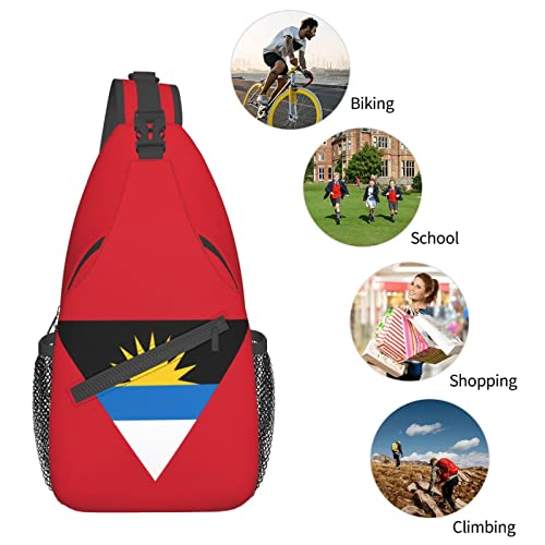 Mochila tipo bandolera unisex con bandera de Antigua y Barbuda miniatura 7