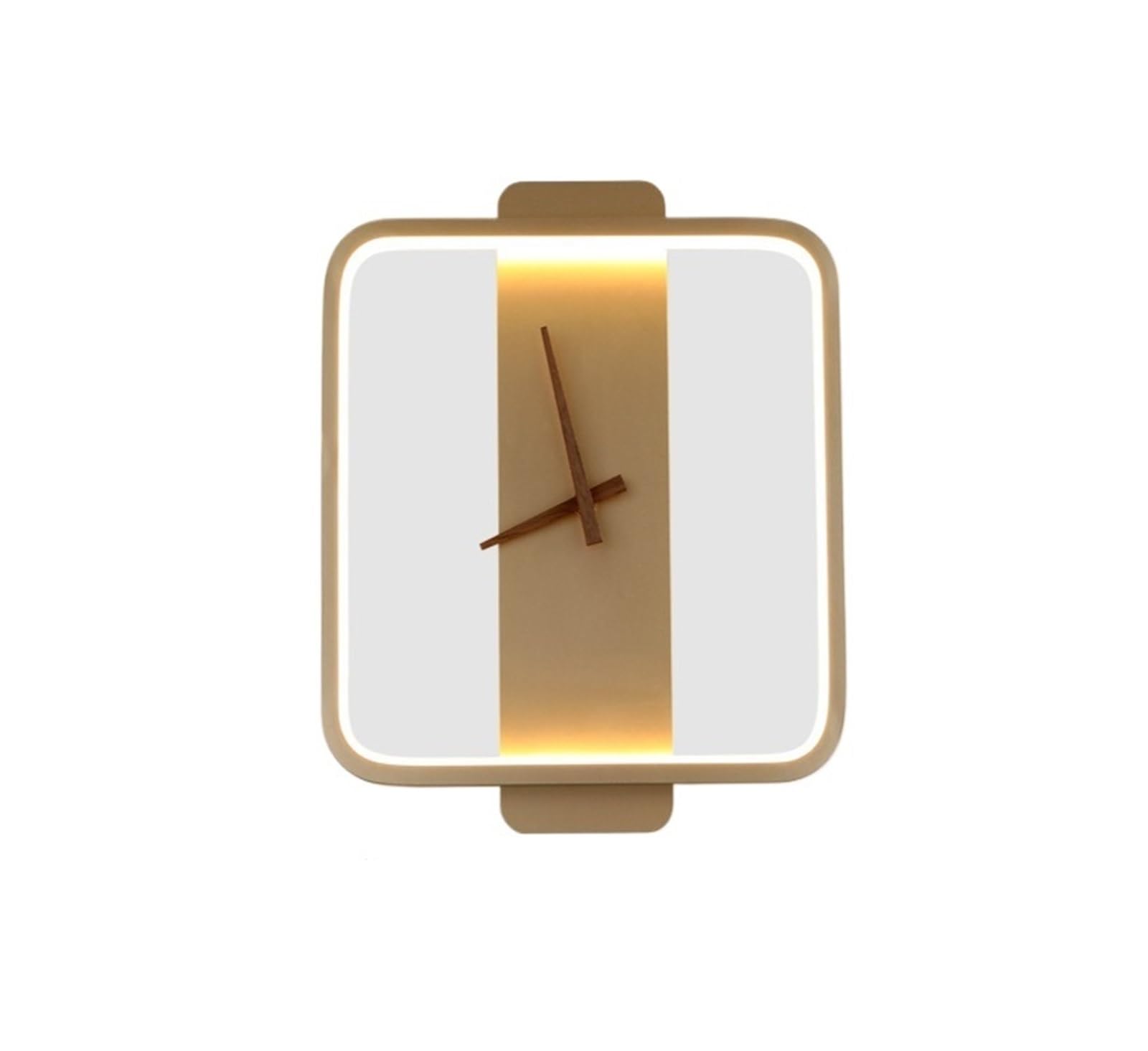 Lámpara de pared de diseño con reloj integrado aplique led dorado exclusivo