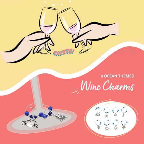 Wine Gifts For Women - The Perfect Wine Gift Basket - 8 Cute Gifts In Each Wine Lovers Gift Box - Includes A Wine Tumbler Bath Bombs Wine Charms And Much More - Curated Gift Baskets For Women #TOP5