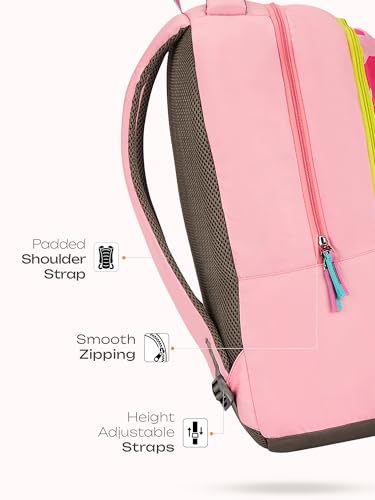 Image of Safari Neoflora School Bag For Girls, Capacity - 36L, 2 Compartments Backpack For kids Pink
