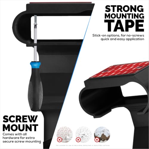 BRAINWAVZ Under Mount Game Controller & Headset Hanger for SteelSeries Arctis Nova Pro Wireless, Nova Elite & Pro Omni + Base Station Dock - Easy Install with Screws or VHB Tape - Image 5