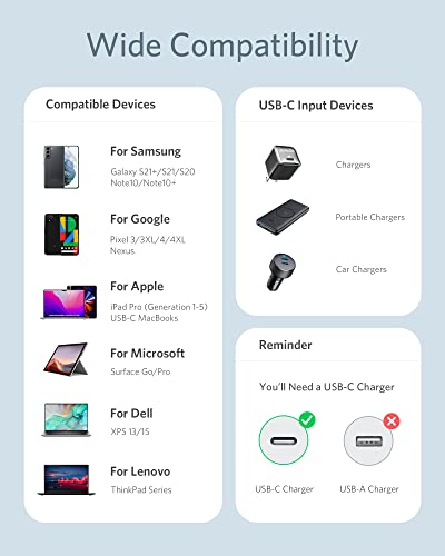 Anker Usb-C 643 Cable, 100W 6Ft, Usb 2.0 Type C Charging Cable Fast Charge For Macbook Pro 2020, Ipad Pro 2020, Ipad Air 4, Ipad Mini 6, Galaxy S21, Pixel, Switch (Misty Blue) #TOP4