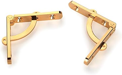 Side Rail Hinge with Stay, Solid Brass, 1 Pair