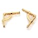 HIGHPOINT Side Rail Hinge with Stay, Solid Brass, 1 Pair