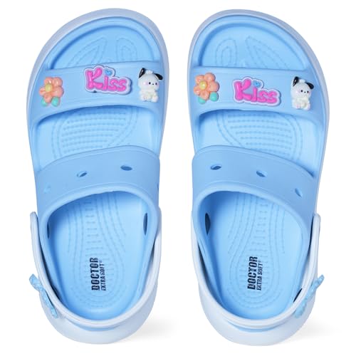 Image of DOCTOR EXTRA SOFT Women's Classic & Premium Casual Clogs /Sandals with Cute Charms for Adult | Comfortable & LightWeight| Stylish & Anti-Skid | Waterproof Everyday Cushion Slippers Girls /Ladies D-554